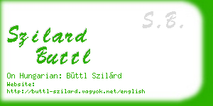 szilard buttl business card